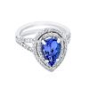 Image 2 : 14KT White Gold 2.40 ctw Tanzanite and Diamond Ring