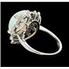 Image 3 : 3.20 ctw Opal and Diamond Ring - 14KT White Gold