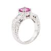 Image 4 : 1.39 ctw Pink Sapphire And Diamond Ring - Platinum