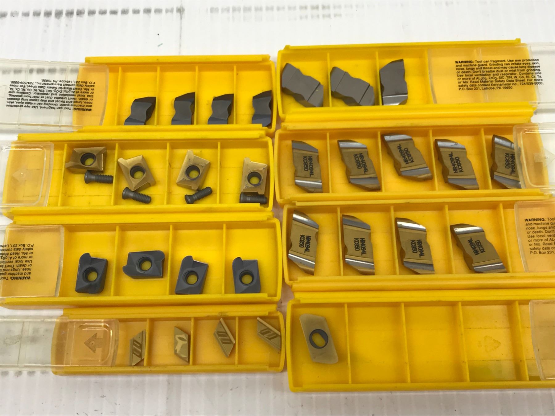 (29) KENNAMETAL MISC. CARBIDE INSERT *SEE PICS FOR PART