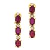 Image 1 : 14KT White Gold 4.24ctw Ruby and Diamond Earrings