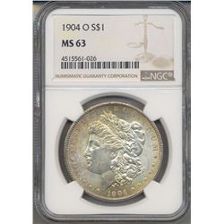 1904-O $1 Morgan Silver Dollar Coin NGC MS63