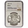 Image 1 : 1889 $1 Morgan Silver Dollar Coin NGC MS64