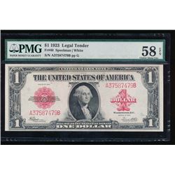 1923 $1 Legal Tender Note PMG 58EPQ