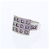 Image 1 : 14KT White Gold 1.36ctw Sapphire and Diamond Ring