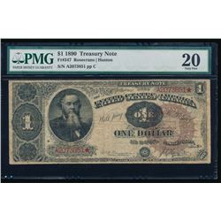 1890 $1 Treasury Note PMG 20