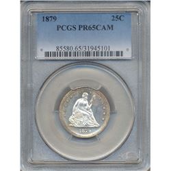 1879 Liberty Seated Quarter Coin PCGS PR65CAM