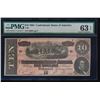 Image 1 : 1864 $10 Confederate States of America Note PMG 63EPQ