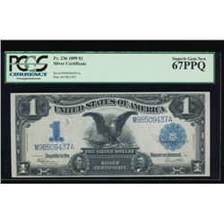 1899 $1 Black Eagle Silver Certificate PCGS 67PPQ