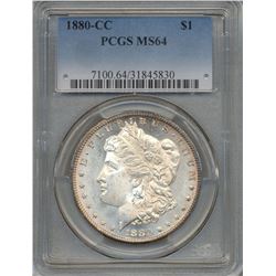 1880-CC $1 Morgan Silver Dollar Coin PCGS MS64