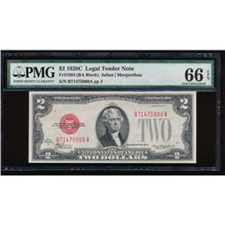 1928C $2 Legal Tender Note PMG 66EPQ