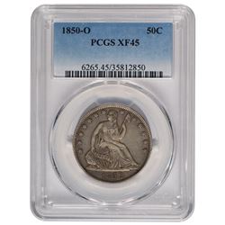 1850-O Seated Liberty Half Dollar Coin PCGS XF45