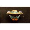 Image 3 : Turquoise Blue Lapis Red Coral Ring