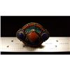 Image 4 : Turquoise Blue Lapis Red Coral Ring