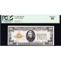 1928 $20 Gold Certificate PCGS 50