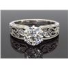 Image 2 : 18KT Two Tone Gold 1.07ctw GIA Cert Diamond Ring