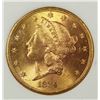 Image 2 : 1884-S $20 LIBERTY GOLD GEM BU