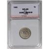 Image 1 : 1866 RAYS SHIELD NICKEL CCGS SUPERB BU+