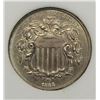 Image 2 : 1866 RAYS SHIELD NICKEL CCGS SUPERB BU+