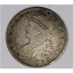 1818/17 BUST HALF DOLLAR FINE +