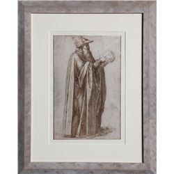 Michelangelo, Un Filosofo, Disegni di Michelangelo, Lithograph