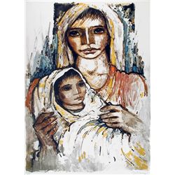 Jorge Dumas, Mother and Child, Lithograph