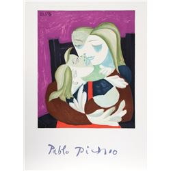 Pablo Picasso, Femme et Enfant Enlaces, Lithograph