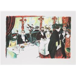 Edward M. Plunkett, Cafe Rouge, Lithograph