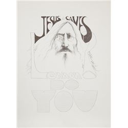 Ramon Santiago, Jesus saves Lennon, do you?, Lithograph Poster
