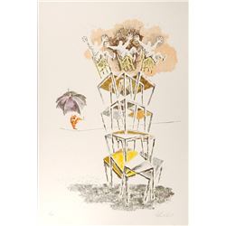 Georges Schreiber, Balancing Act, Lithograph