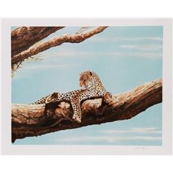 Joseph Vance, Reclining Leopard, Lithograph