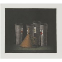 Tomoe Yokoi, Funnel and Fruit Cups, Mezzotint