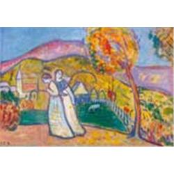 Béla Iványi Grünwald (1867-1940) - Flaming autumn in Baia-Mare