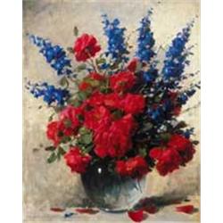 Adrienne Henczné Deák (1890-1956)- Blooming roses