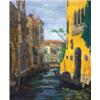 Image 1 : Dezso Orbán (1884-1987) - Venetian gondolas 