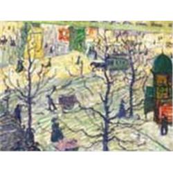 Sándor Ziffer (1880-1962) - A Parisian street, 1906-07