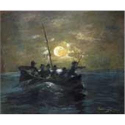 Lajos Gulácsy (1882-1932) - Nightly sea, 1896(?)