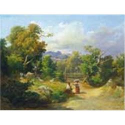 Károly Ifj. Markó  (1822-1891) - Landscape with herdsmen, 1847