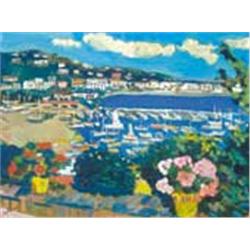 Mihály Schéner (1923-      ) - Mediterranean harbour