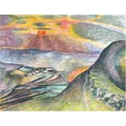 Zoltán Klie (1897-1992) - Tihany at sunset, 1938