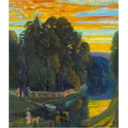 Vladimir Szabó (1905- 1991) - Painter on the riverside, 1946