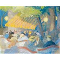 István Szonyi (1894-1960) - In a sidewalk restaurant 