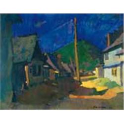 Oszkár Nagy (1883-1965) - Light-shadow in Baia-Mare, 1948