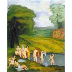Rezso Bálint (1885-1945) - Bathing women