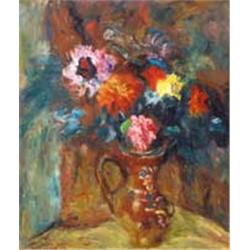 Frigyes Frank (1890-1976) - Flowers in brown jar