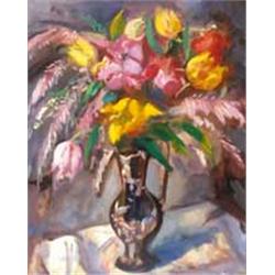 Ödön Márffy (1878-1959) - Still life with tulips 