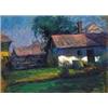 Image 1 : János Bozsó (1922-1998) - Houses at Tiszakécske, 1998