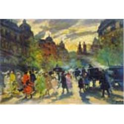Antal Berkes (1874-1938) - Whirling in the street 