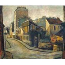 Dezso Orbán (1884-1987) - Parisian street detail, 1910