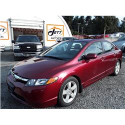 C5 --  2007 HONDA CIVIC EX , Red , 139800  KM's